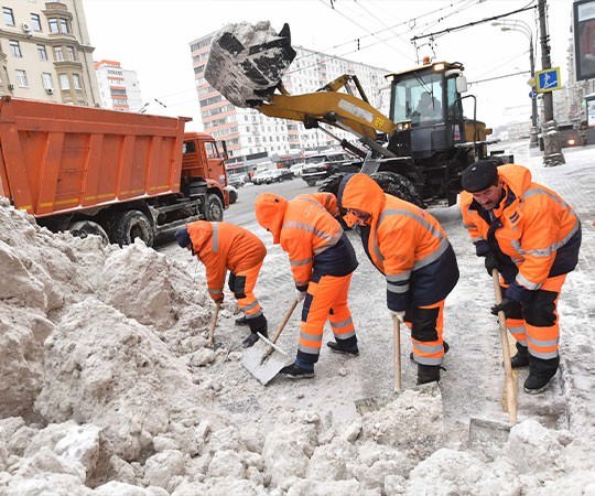 Уборка снега в Трёхгорном и  Челябинской области