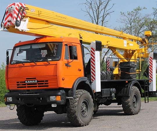 Аренда автовышки в Трёхгорном и  Челябинской области